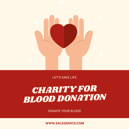 Plantilla de diseño de Dona tu sangre para salvar vidas de personas Instagram 
