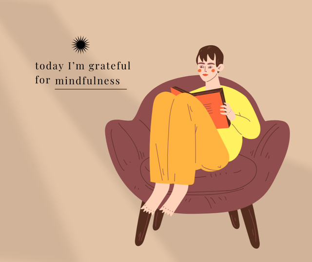 Affirmation of the Day on Beige Facebookデザインテンプレート