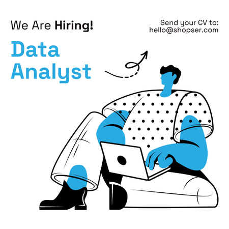 Platilla de diseño Data Analyst's Position Ad LinkedIn post