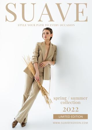 Modèle de visuel Sale Announcement with Stylish Girl - Poster
