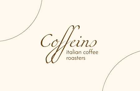 Italian Roasted Coffee Offer Business Card 85x55mm Design Template