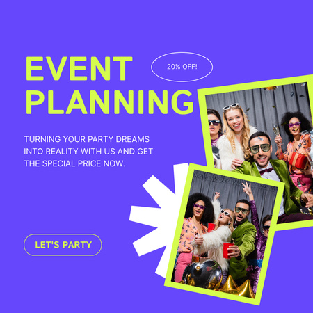 Collage with Photos of Fun Party Instagram Design Template