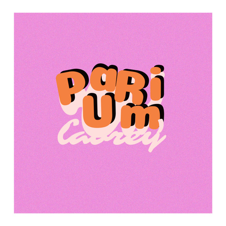 Emblem on Pink with Orange Letters Logo 1080x1080px tervezősablon