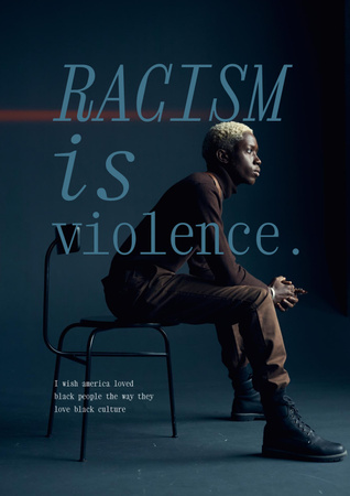 Protest against Racism Poster Design Template