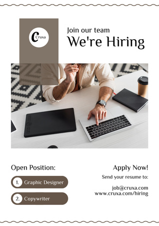 Open Positions for Creative Work  Poster A3 Design Template