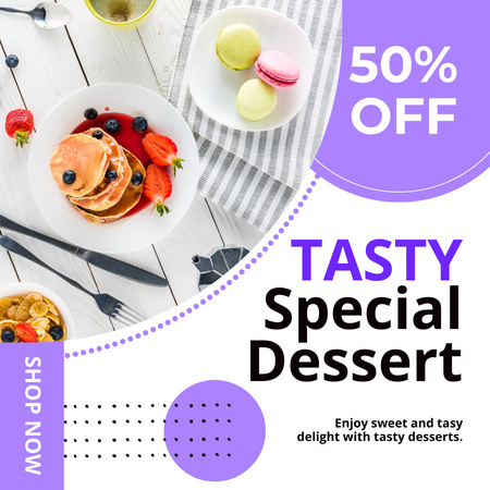 Designvorlage Inspiration for Tasty Special Dessert  für Instagram