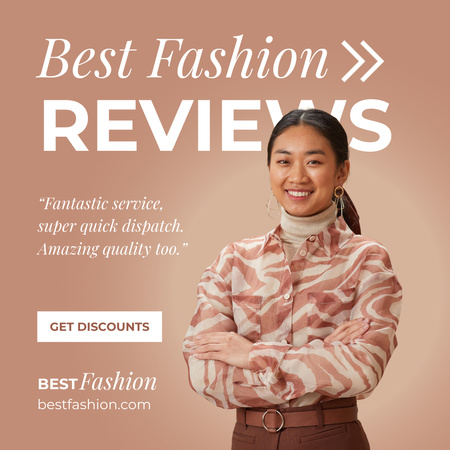Modèle de visuel Fashion Reviews Ad - Animated Post