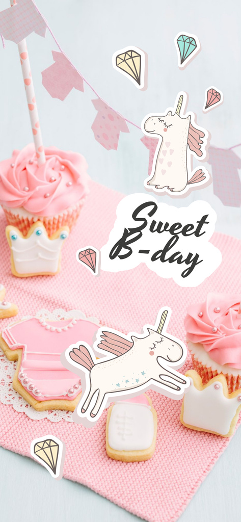 Sweets for kids Birthday party Snapchat Moment Filter Πρότυπο σχεδίασης