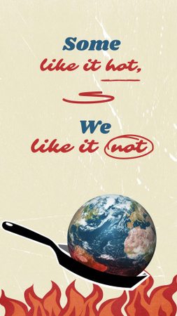 Eco Concept with Earth on Skillet Instagram Story tervezősablon