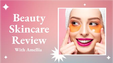 Beauty Skin Care Review With Woman Youtube Thumbnail Design Template