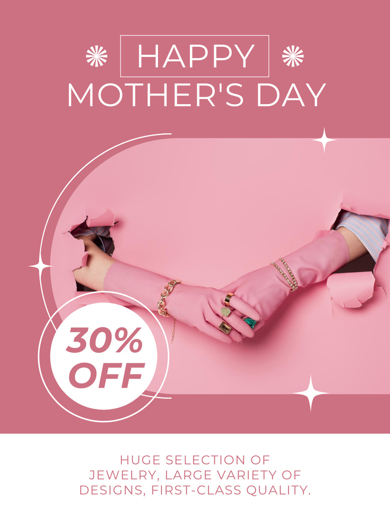 Designvorlage Mother's Day Offer of Beautiful Jewelry für Poster US