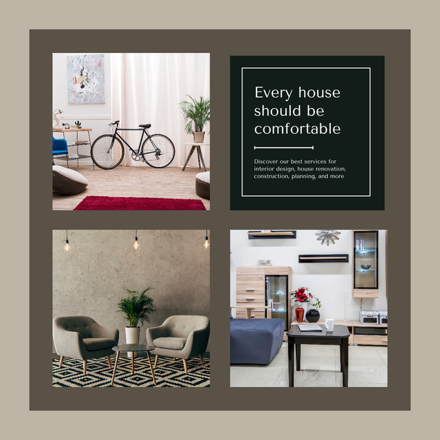 Modern Home Furniture Instagram Design Template
