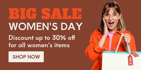 Big Sale on International Women's Day Twitter tervezősablon