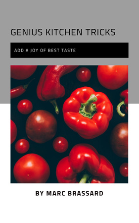 Ontwerpsjabloon van Book Cover van Suggestion of Ingenious Kitchen Tricks