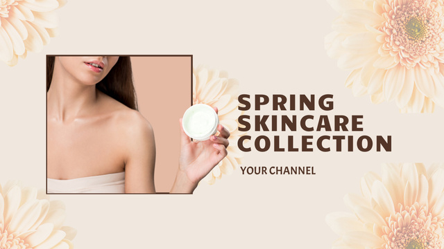 Spring Skincare Collection Offer Youtube Thumbnail Modelo de Design
