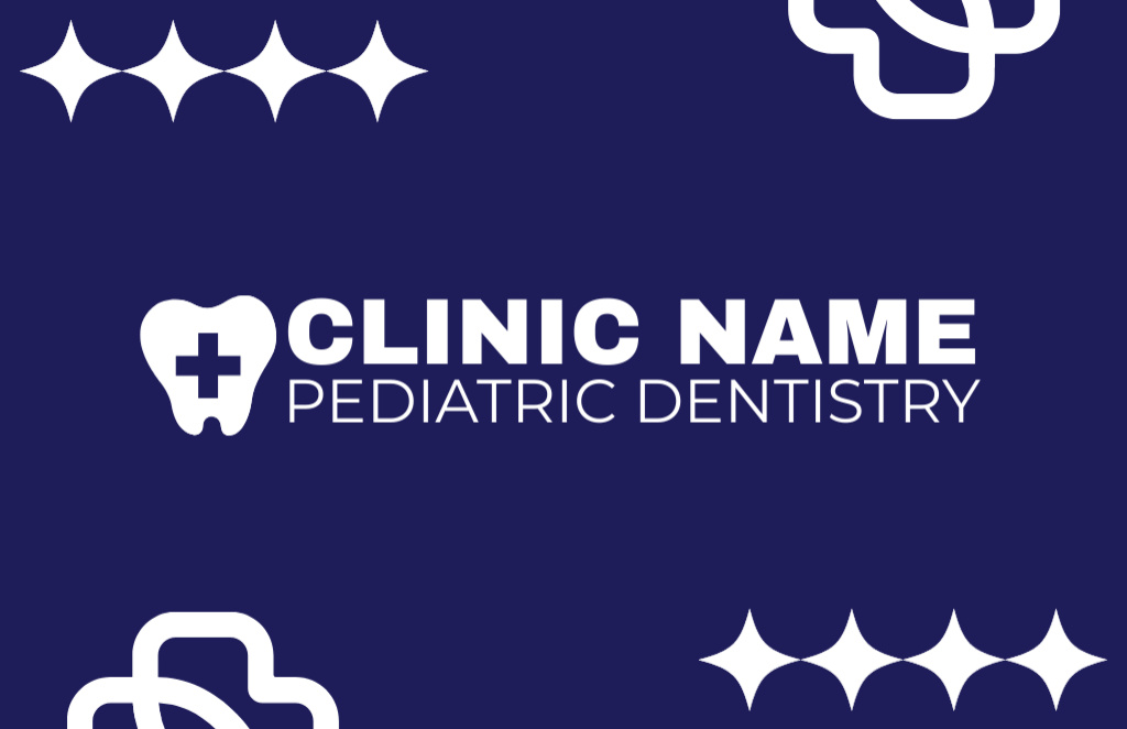 Designvorlage Services of Pediatric Dentistry für Business Card 85x55mm