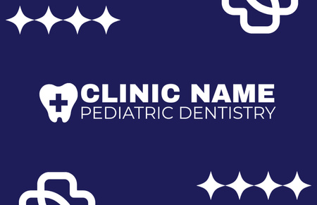 Services of Pediatric Dentistry Business Card 85x55mm Design Template