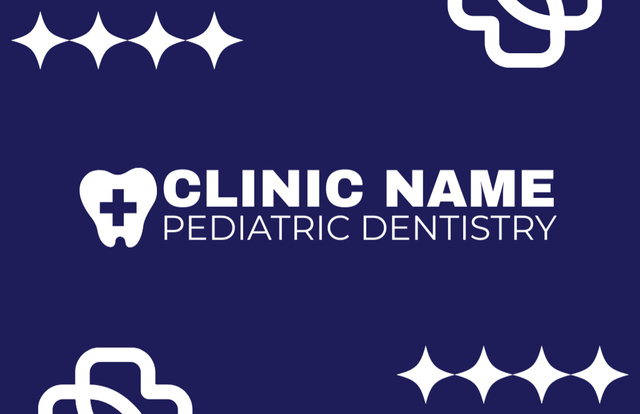 Services of Pediatric Dentistry Business Card 85x55mm Modelo de Design