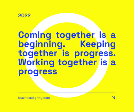 Designvorlage Inspirational Phrase about Teamwork Concept für Facebook