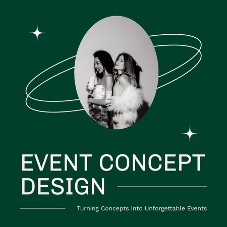 Modèle de visuel Annonce de services de conception de concepts d'événements - Animated Post