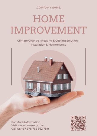 House Improvement and Maintenance Beige Flayer Design Template