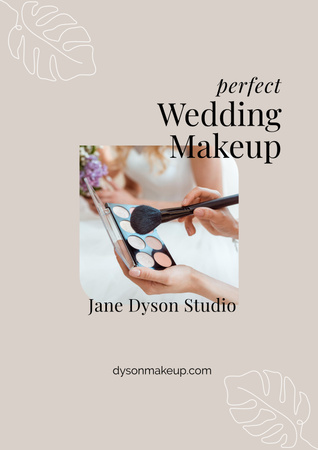 Wedding Makeup from Beauty Studio Poster Design Template
