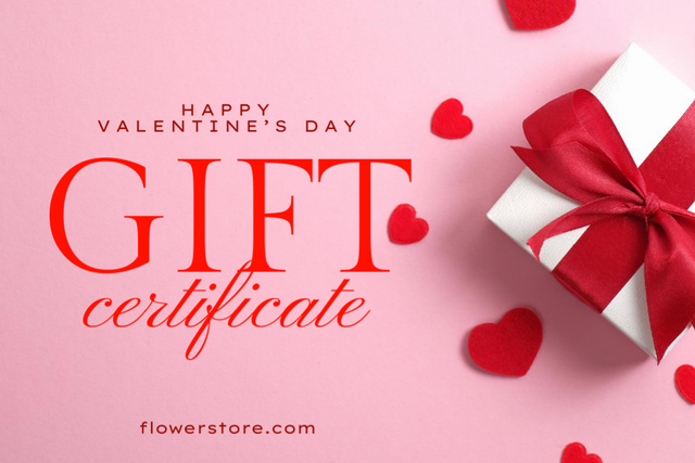 Special Gifts Offer on Valentine's Day Gift Certificateデザインテンプレート