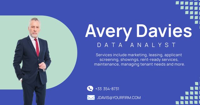 Data Analyst Introductory Card Facebook AD Design Template
