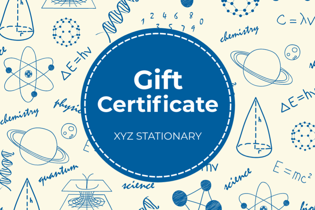 Plantilla de diseño de Offer for Scientific Courses Gift Certificate 