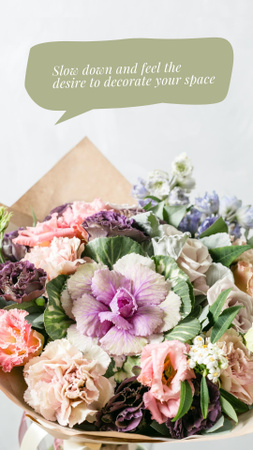 Designvorlage Bouquet of Tender Flowers für Instagram Story