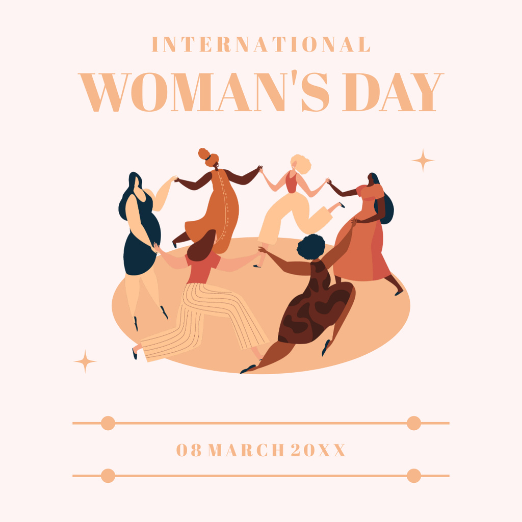Designvorlage International Women's Day Greeting für Instagram