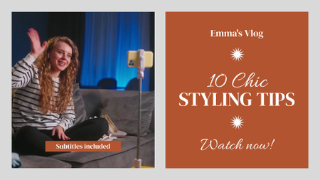 Set Of Chic Styling Tips In Vlog Episode YouTube intro Design Template