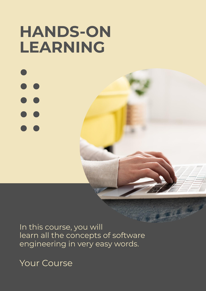 Online Courses About Software Engineering Ad Poster Modelo de Design