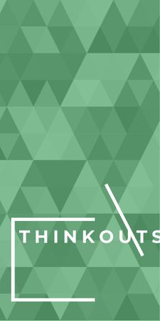 Modèle de visuel Think outside the box quote on green pattern - Graphic