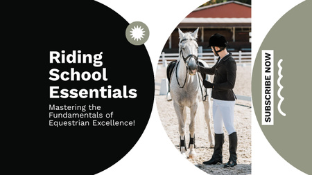 Excellent Riding School In Vlog Episode Youtube Thumbnail Design Template