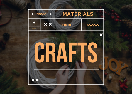 Handmade workshop with crafter Card Design Template