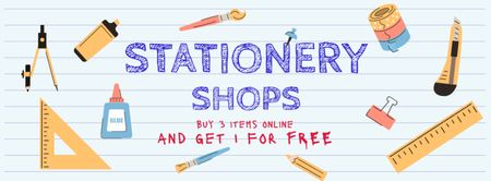 Platilla de diseño Special Offer from Stationery Shops Facebook cover