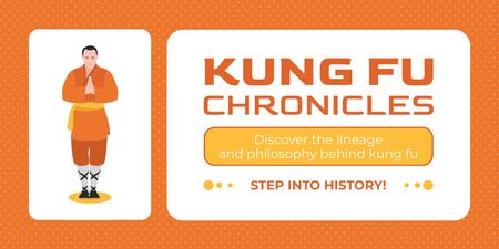 Kung-Fu Dersleri Reklamı Twitter Tasarım Şablonu