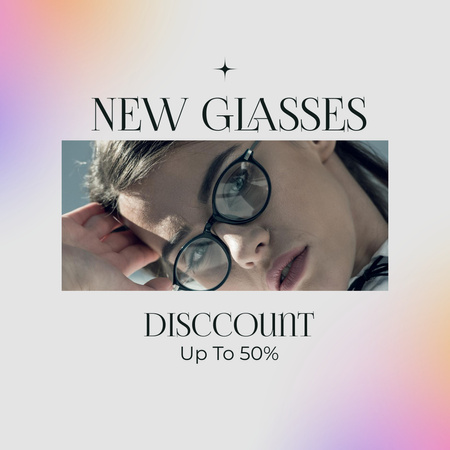 New Glasses Discount Offer Instagram Design Template
