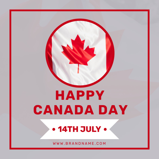 Happy Canada Day Instagram Šablona návrhu