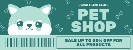 Discount on All Products in Pet Shop Coupon Design Template