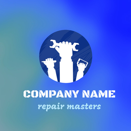 Highly Skilled Repair Services with Professional Tools Animated Logo Design Template