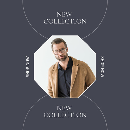 Designvorlage New Collection Offer of Male Business Wear für Instagram