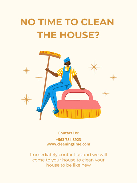 Offer of Cleaning Agency Services Poster US – шаблон для дизайну