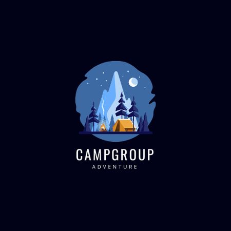 camping adventure Logo Design Template