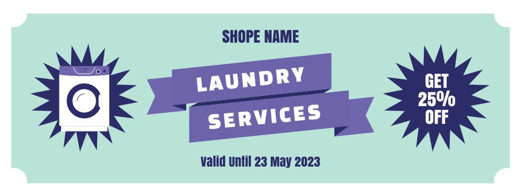 Discount Voucher for Laundry Services Coupon – шаблон для дизайна