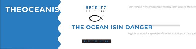 Boynton conference the ocean is in danger Twitter Design Template