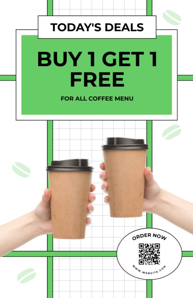 Ontwerpsjabloon van Recipe Card van Promotional Offer for Fragrant Coffee