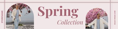 Platilla de diseño Men's Spring Sale Collection Ad Twitter