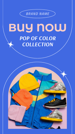 Travel Clothing Sale Offer on Blue Instagram Video Story Design Template